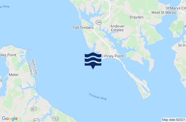 Mapa da tábua de marés em 0.2 mile south of, United States