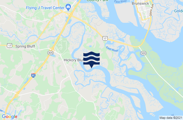 Mapa da tábua de marés em 8 Miles Above Mouth, United States