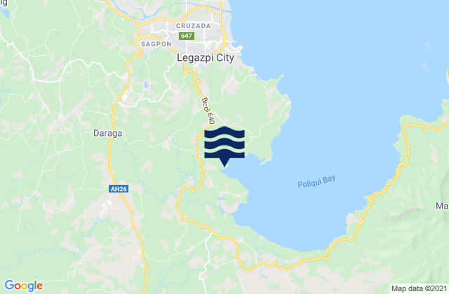 Mapa da tábua de marés em Aanislag, Philippines