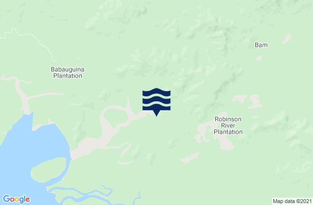 Mapa da tábua de marés em Abau, Papua New Guinea