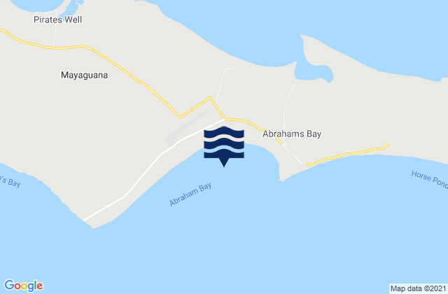 Mapa da tábua de marés em Abraham Bay (Mayaguana Island), Haiti