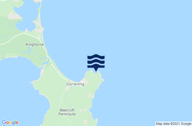 Mapa da tábua de marés em Abrahams Bosom, Australia