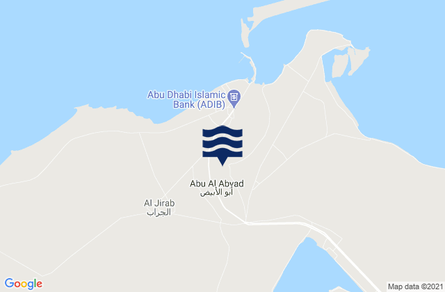 Mapa da tábua de marés em Abū al Abyaḑ, United Arab Emirates