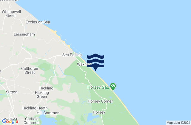 Mapa da tábua de marés em Acle, United Kingdom
