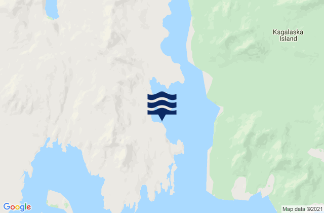Mapa da tábua de marés em Adak Bight, United States