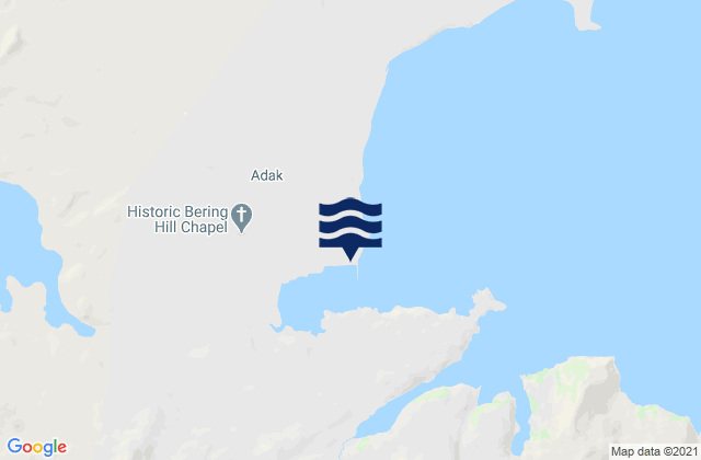 Mapa da tábua de marés em Adak Island, United States