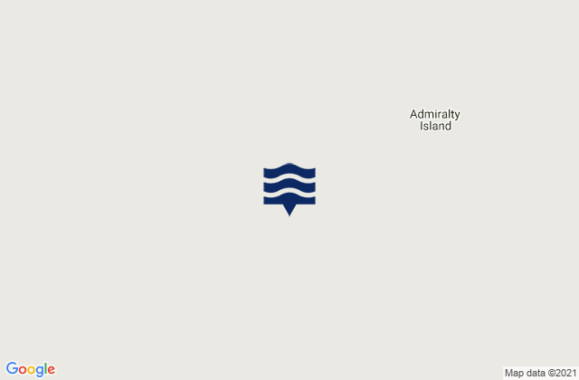 Mapa da tábua de marés em Admiralty Island, Canada
