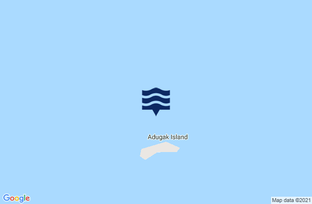 Mapa da tábua de marés em Adugak Islands, United States