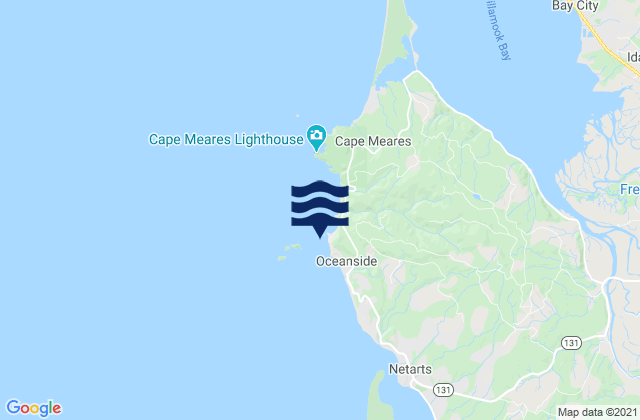 Mapa da tábua de marés em Agate Beach Tillamook , United States