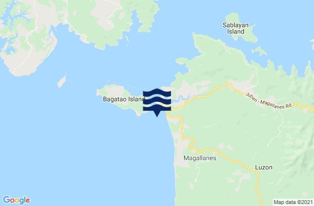 Mapa da tábua de marés em Aguada, Philippines