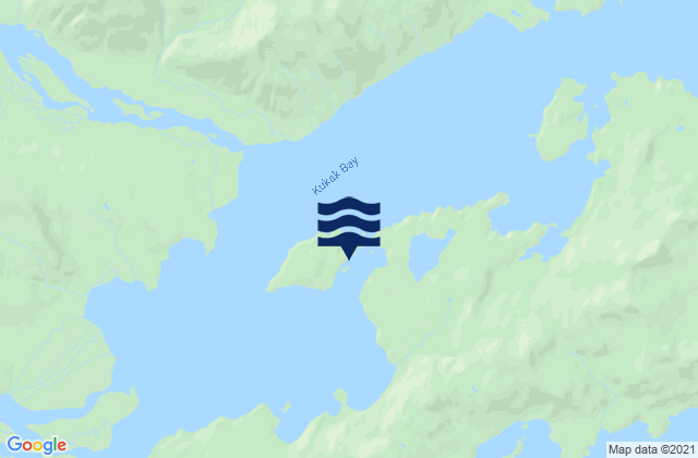 Mapa da tábua de marés em Aguchik Island (Kukak Bay), United States