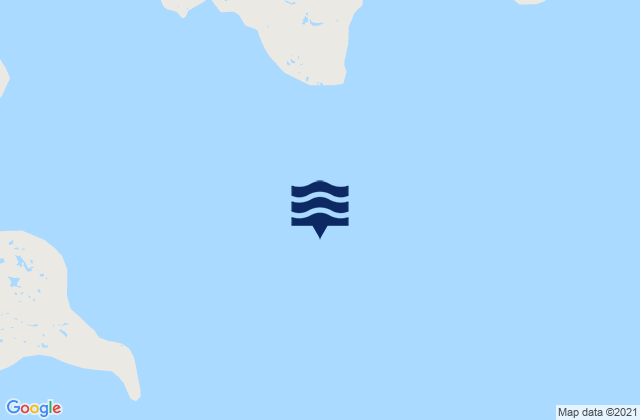 Mapa da tábua de marés em Agvik Islet, Canada