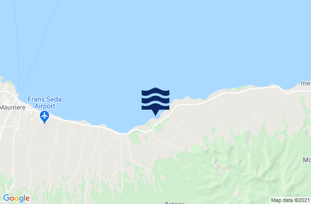 Mapa da tábua de marés em Aibura, Indonesia