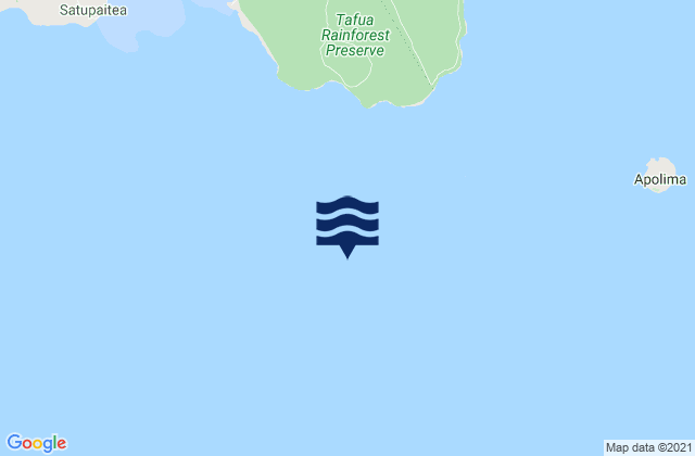 Mapa da tábua de marés em Aiga-i-le-Tai, Samoa