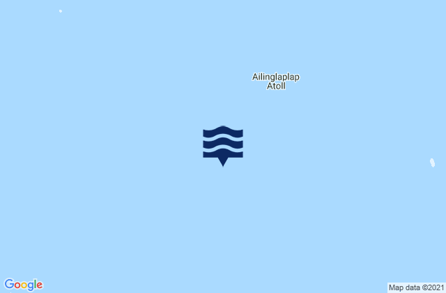 Mapa da tábua de marés em Ailinglaplap Atoll, Marshall Islands