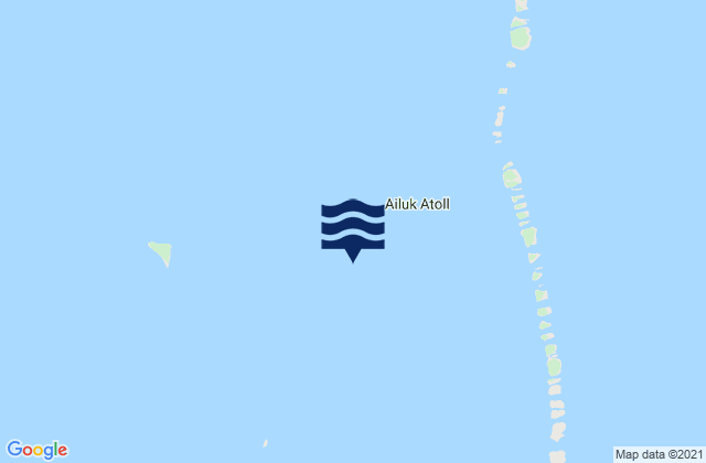 Mapa da tábua de marés em Ailuk Atoll, Marshall Islands