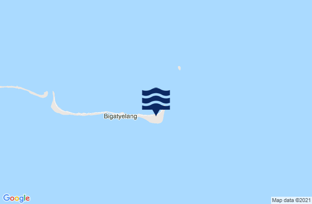 Mapa da tábua de marés em Airuk, Marshall Islands