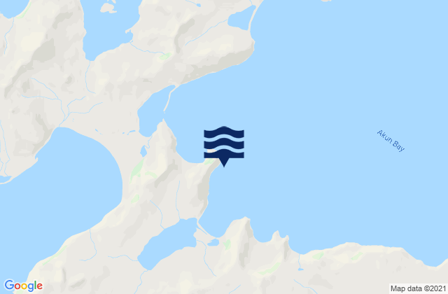 Mapa da tábua de marés em Akun Cove, United States