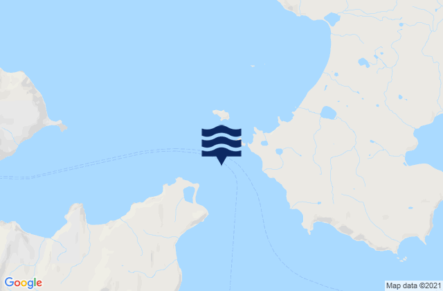 Mapa da tábua de marés em Akun Strait, United States