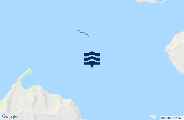 Mapa da tábua de marés em Akutan Bay, United States