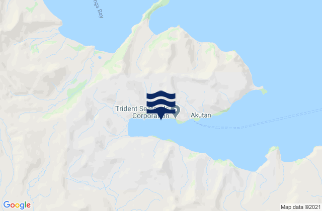 Mapa da tábua de marés em Akutan Harbor, United States