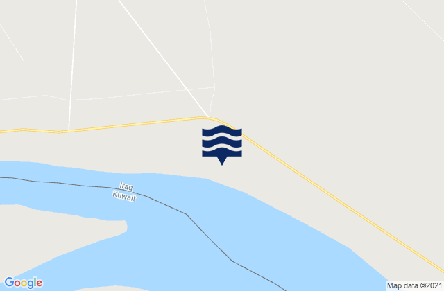 Mapa da tábua de marés em Al-Faw District, Iraq