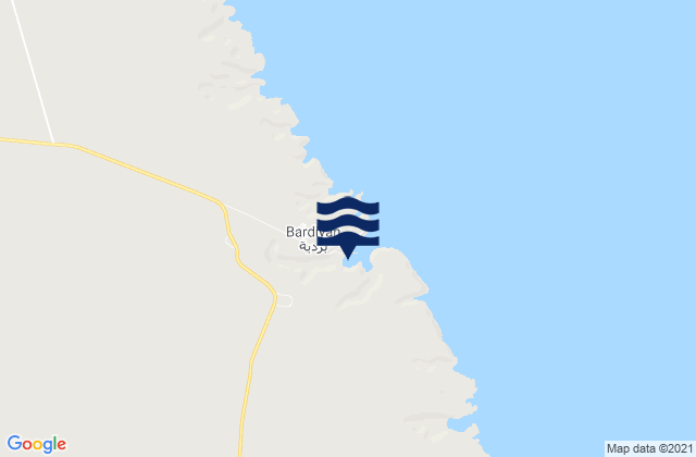 Mapa da tábua de marés em Al Bardīyah, Libya