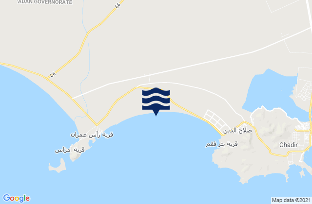 Mapa da tábua de marés em Al Buraiqeh, Yemen