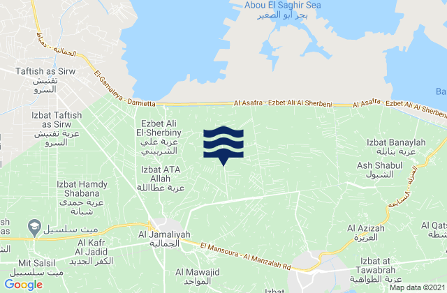 Mapa da tábua de marés em Al Jammālīyah, Egypt