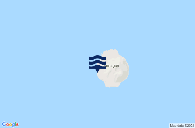 Mapa da tábua de marés em Alamagan Island, Northern Mariana Islands