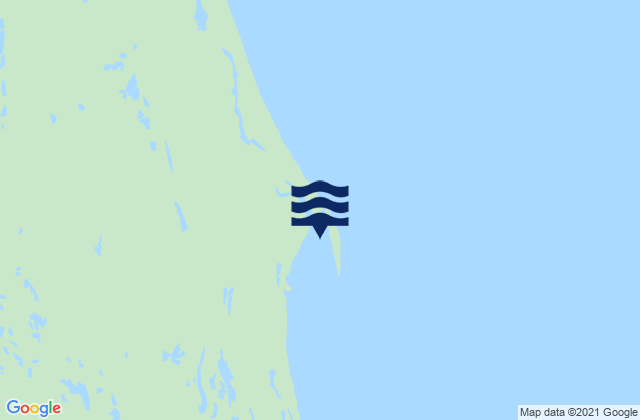 Mapa da tábua de marés em Alapapoo Bay, Canada