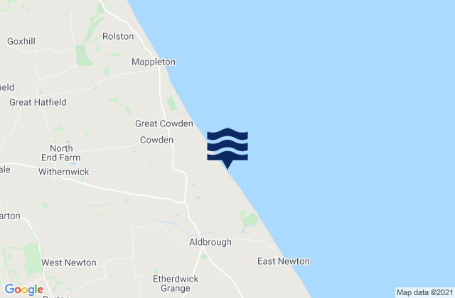 Mapa da tábua de marés em Aldbrough, United Kingdom