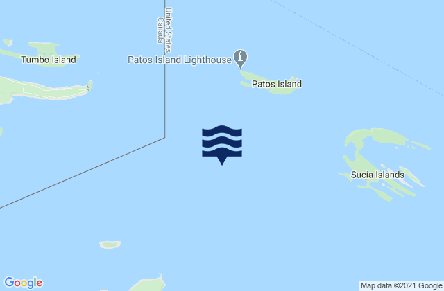 Mapa da tábua de marés em Alden Point Patos Island 2 miles S of, United States