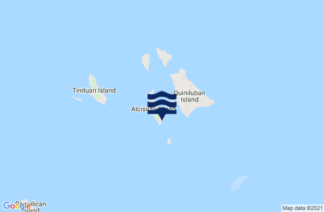 Mapa da tábua de marés em Algeciras, Philippines