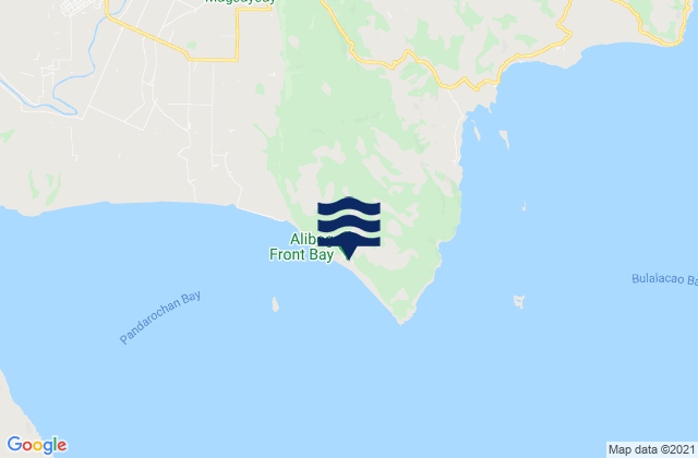 Mapa da tábua de marés em Alibug, Philippines