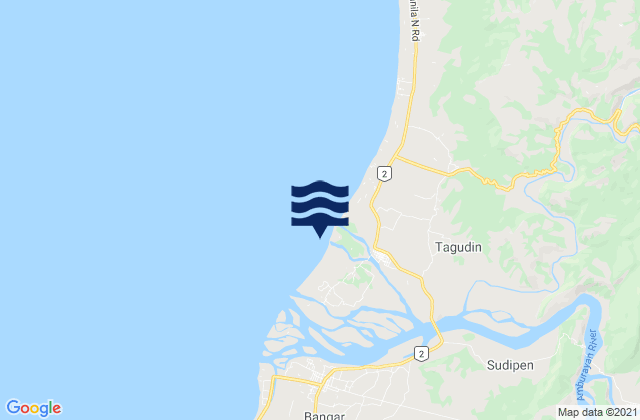 Mapa da tábua de marés em Alilem, Philippines