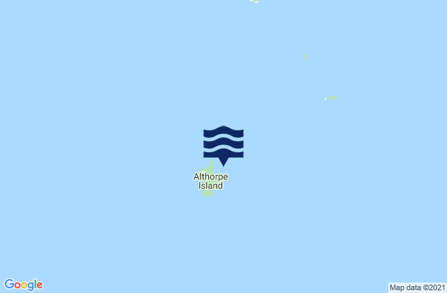 Mapa da tábua de marés em Althorpe Island, Australia