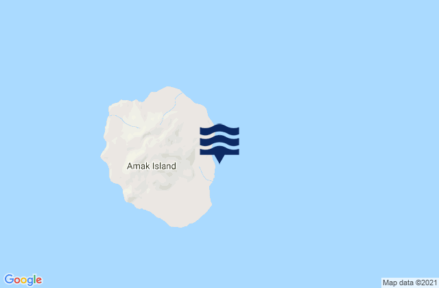 Mapa da tábua de marés em Amak Island, United States
