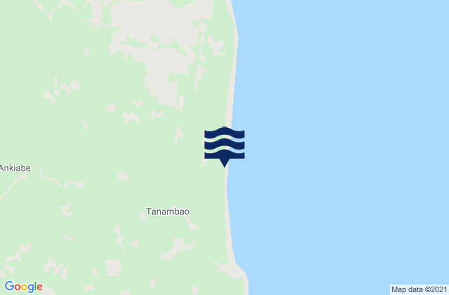 Mapa da tábua de marés em Ambohitralanana, Madagascar
