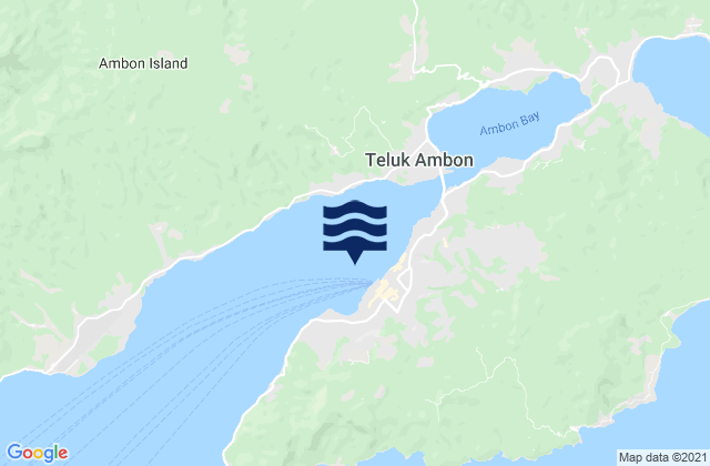 Mapa da tábua de marés em Ambon, Indonesia
