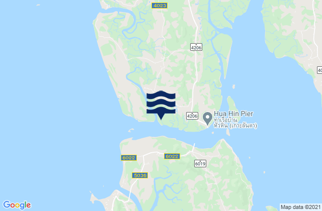 Mapa da tábua de marés em Amphoe Ko Lanta, Thailand