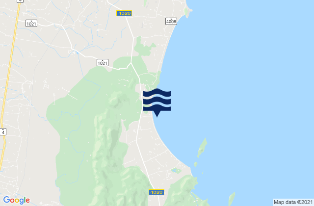 Mapa da tábua de marés em Amphoe Sam Roi Yot, Thailand