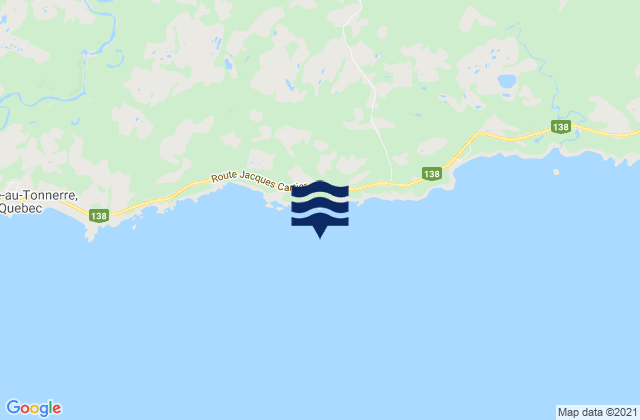 Mapa da tábua de marés em Anse au Caplan, Canada