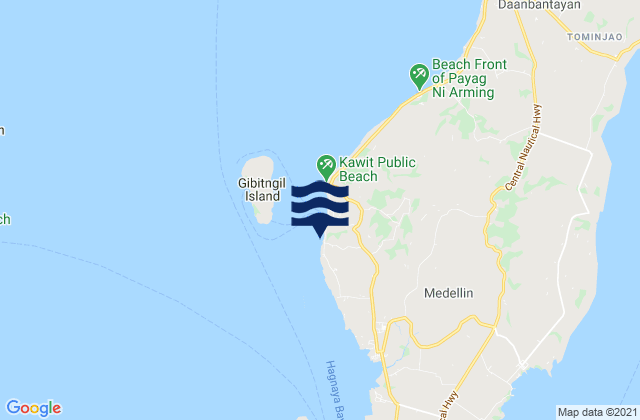 Mapa da tábua de marés em Antipolo, Philippines