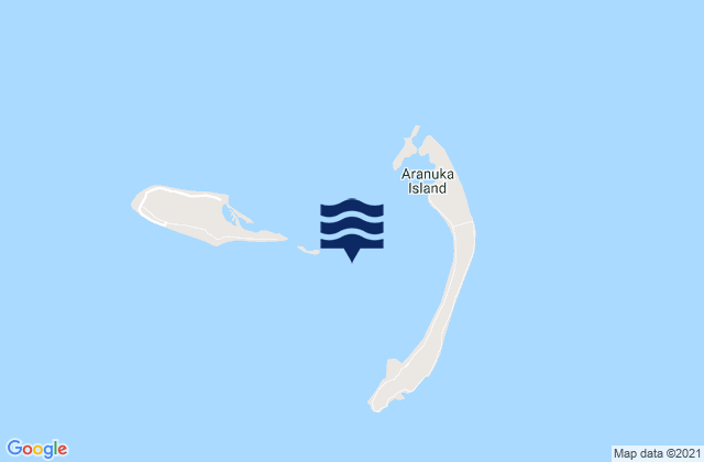 Mapa da tábua de marés em Aranuka, Kiribati