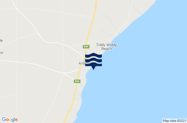 Mapa da tábua de marés em Ardrossan, Australia