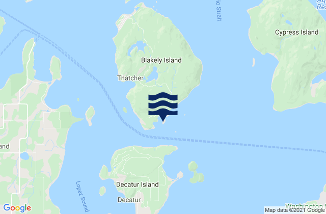 Mapa da tábua de marés em Armitage Island, United States