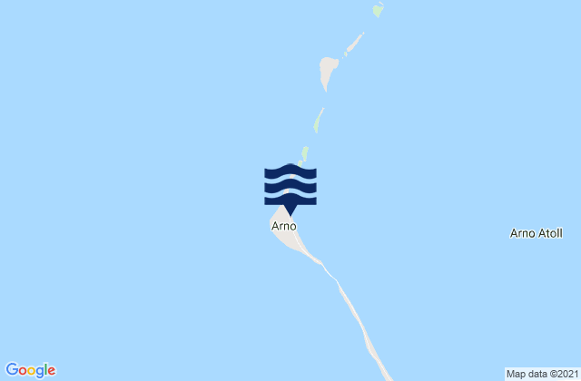 Mapa da tábua de marés em Arno, Marshall Islands