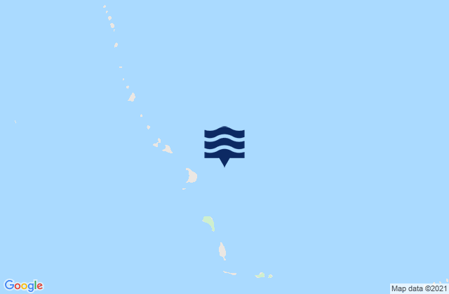 Mapa da tábua de marés em Arno Atoll, Kiribati