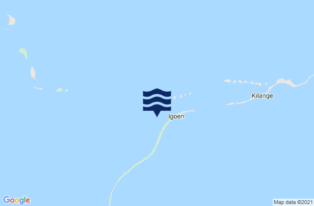 Mapa da tábua de marés em Arno Atoll, Marshall Islands